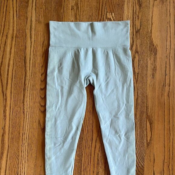 Set Active x Ouai Blue Green High Waist Seamless Leggings   Women's Size Medium - Picture 2 of 10